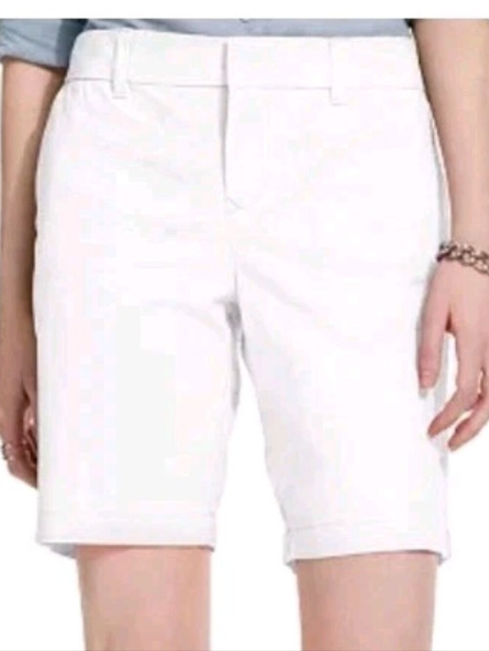Tommy Hilfiger Women's Size 4 White TH Flex 9 Inch Hollywood Bermuda Shorts